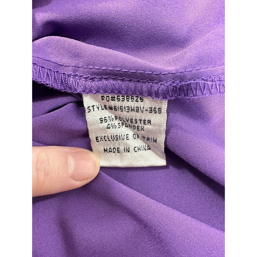 Soulmates Dress Women's Sz M Purple Sleeveless One‎ Shoulder Ruffle Fit & Flare - Picture 7 of 10